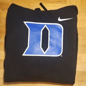 Nike Black Hoodie with Blue Lettering